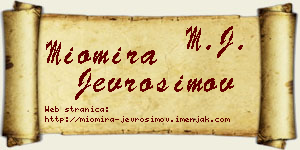 Miomira Jevrosimov vizit kartica